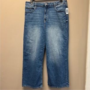 Old Navy Extra High Rise Wide Leg Jeans, Size 16